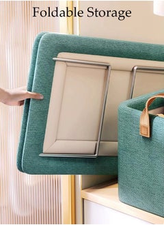 DUNISO 3pcs Foldable Closet Storage Organizer,Wardrobe Clothes Organizer for Clothes Jeans Washable Closet Storage Boxes with Carrying Handles Cube Storage Bin for Home Bedroom Office  - Image 2