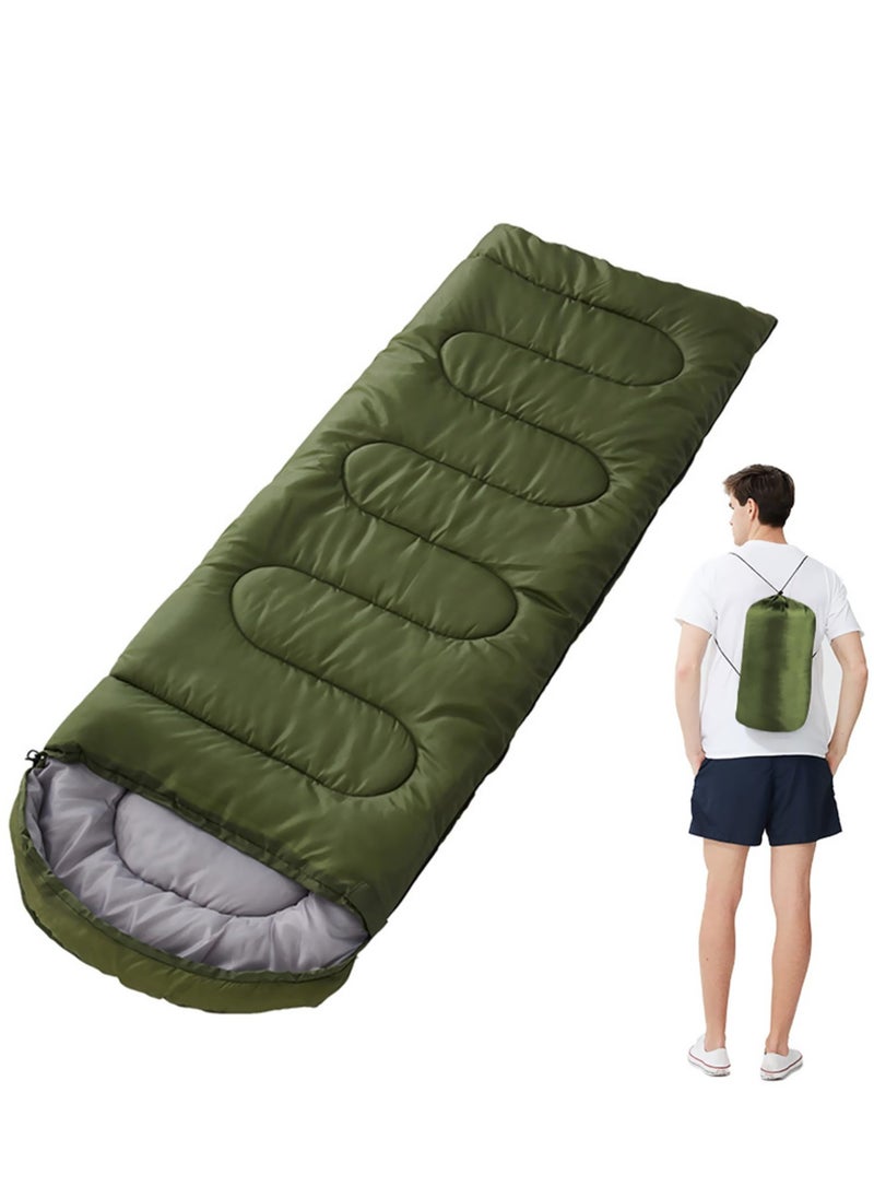 MIXDE Single Sleeping Bag, Lightweight Outdoor Camping Equipment with Compression Sack for Warm and Cool Weather, Waterproof Sleeping Bag for Backpacking, Hiking, Fishing, Traveling  - Image 1