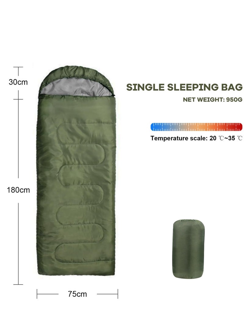 MIXDE Single Sleeping Bag, Lightweight Outdoor Camping Equipment with Compression Sack for Warm and Cool Weather, Waterproof Sleeping Bag for Backpacking, Hiking, Fishing, Traveling  - Image 2
