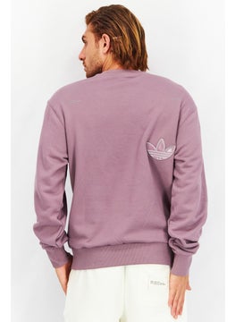 adidas Originals Men Sportswear Fit Long Sleeves Adicolor Sweatshirt, Light Purple  - Image 4