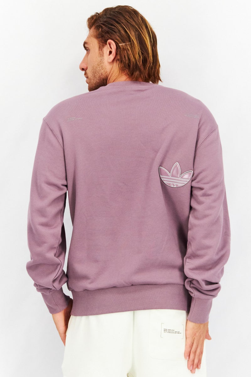 adidas Originals Men Sportswear Fit Long Sleeves Adicolor Sweatshirt, Light Purple  - Image 4