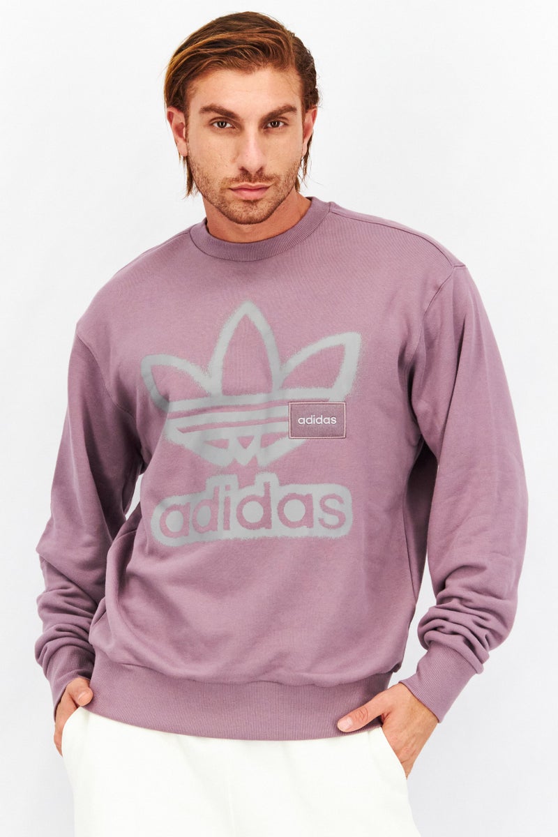 adidas Originals Men Sportswear Fit Long Sleeves Adicolor Sweatshirt, Light Purple  - Image 1