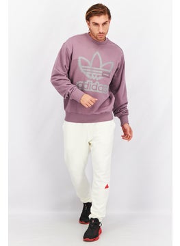 adidas Originals Men Sportswear Fit Long Sleeves Adicolor Sweatshirt, Light Purple  - Image 3