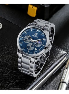 Mens Watches Multifunction Chronograph Date Quartz Watch for Men Stainless Steel Band Wrist Watch Gift for Men Casual Business - pzsku/ZAB612D52CB6CFF06F4D2Z/45/_/1736958667/40b76cf0-4ddf-49ba-b595-98f01f0a0d40