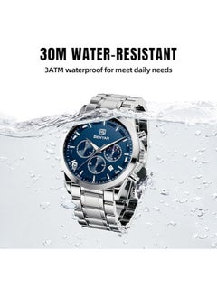 Mens Watches Multifunction Chronograph Date Quartz Watch for Men Stainless Steel Band Wrist Watch Gift for Men Casual Business - pzsku/ZAB612D52CB6CFF06F4D2Z/45/_/1736958670/42e25b1f-3024-4352-a1e4-7f216ce75298