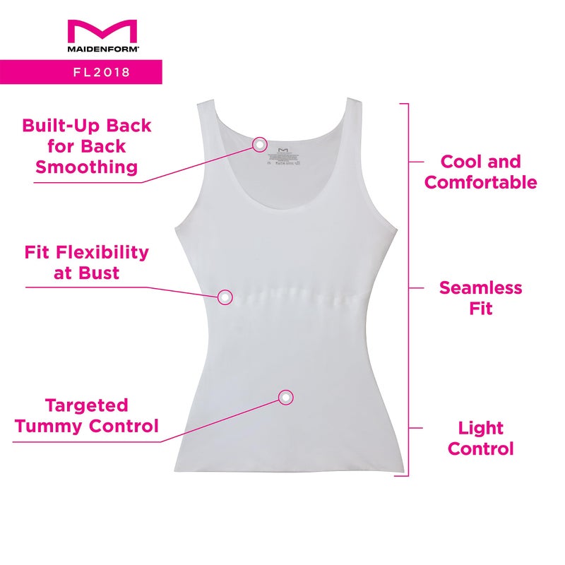 Maidenform womens Comfort Devotion Cami Fl2018 shapewear tops, Black, X-Large US - Image 4