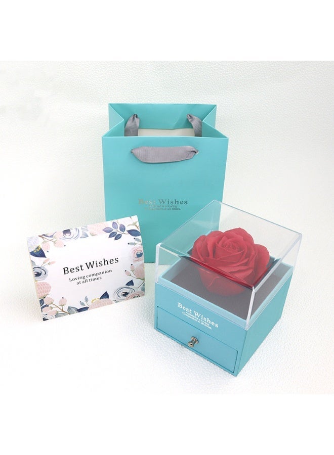 MAOGEDA Preserved Flowers with Necklace Gift Box - Forever Red Rose with I Love You Necklace for Mom/Daughter/Girlfriend/Wife on Anniversary/Wedding/Birthday/Birthday (Red) - Image 5