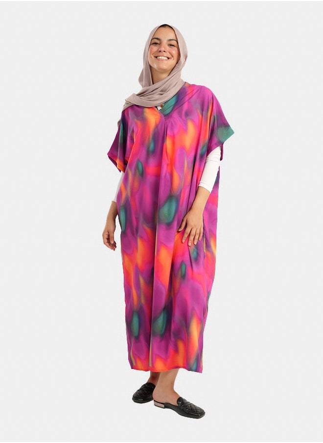 Clue - Dress with Dolman Short Sleeves - Image 1