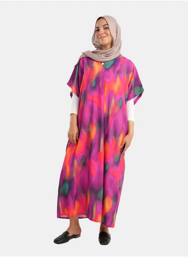 Clue - Dress with Dolman Short Sleeves - Image 1