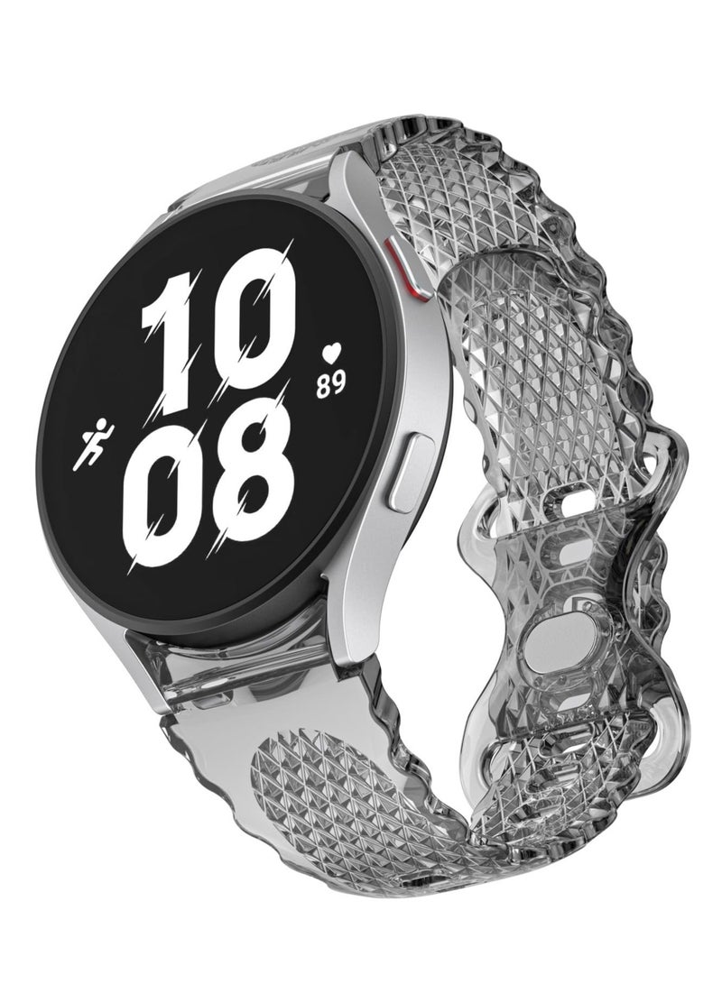 SYOSI No Gap Transparent Hard TPU Strap Replacement, Compatible for Samsung Watch Bands, Galaxy Active 2 Band, Band Compatible with Samsung Galaxy Watch Bands 40mm 44mm, 4 Pcs - Image 2