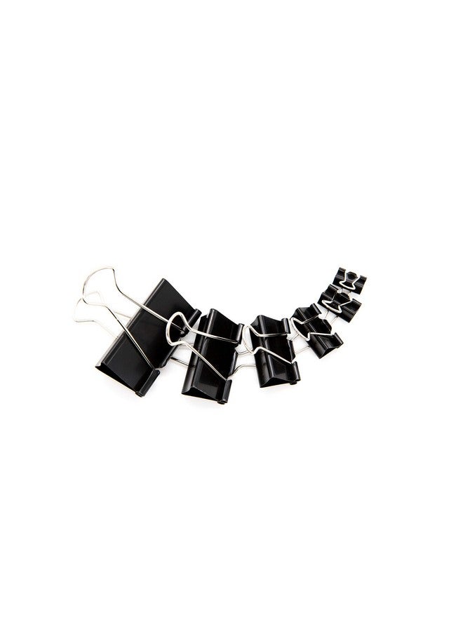 DSTELIN Binder Clips Paper Clamps Assorted Sizes 100 Count (Black), X Large, Large, Medium, Small, X Small And Micro, 6 Sizes In One Pack, Meet Your Different Using Needs.  - Image 2