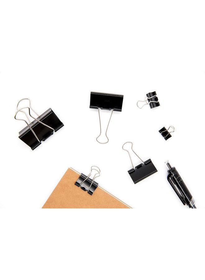 DSTELIN Binder Clips Paper Clamps Assorted Sizes 100 Count (Black), X Large, Large, Medium, Small, X Small And Micro, 6 Sizes In One Pack, Meet Your Different Using Needs.  - Image 5