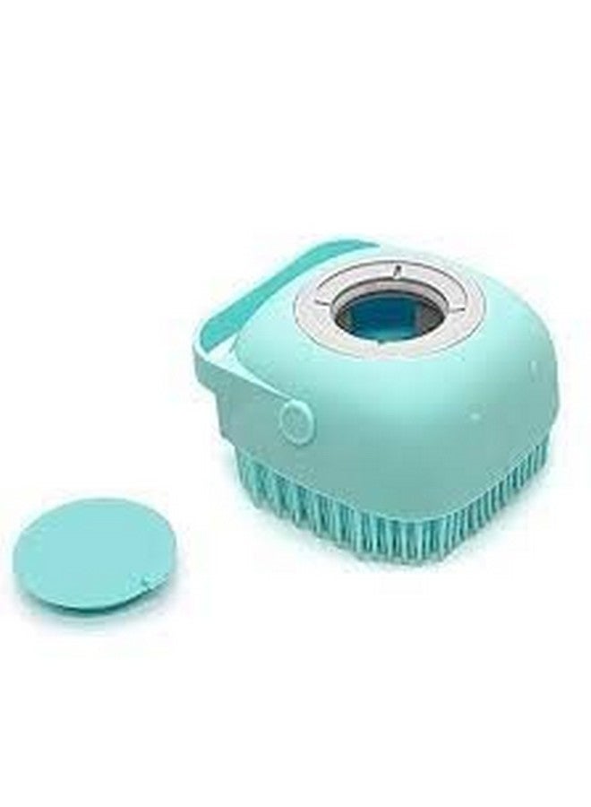 Pet Grooming Brush Bath Brush - Pet Massage Brush Shampoo Dispenser, Soft Silicone Brush Rubber Bristle For Dogs And Cats - Image 1