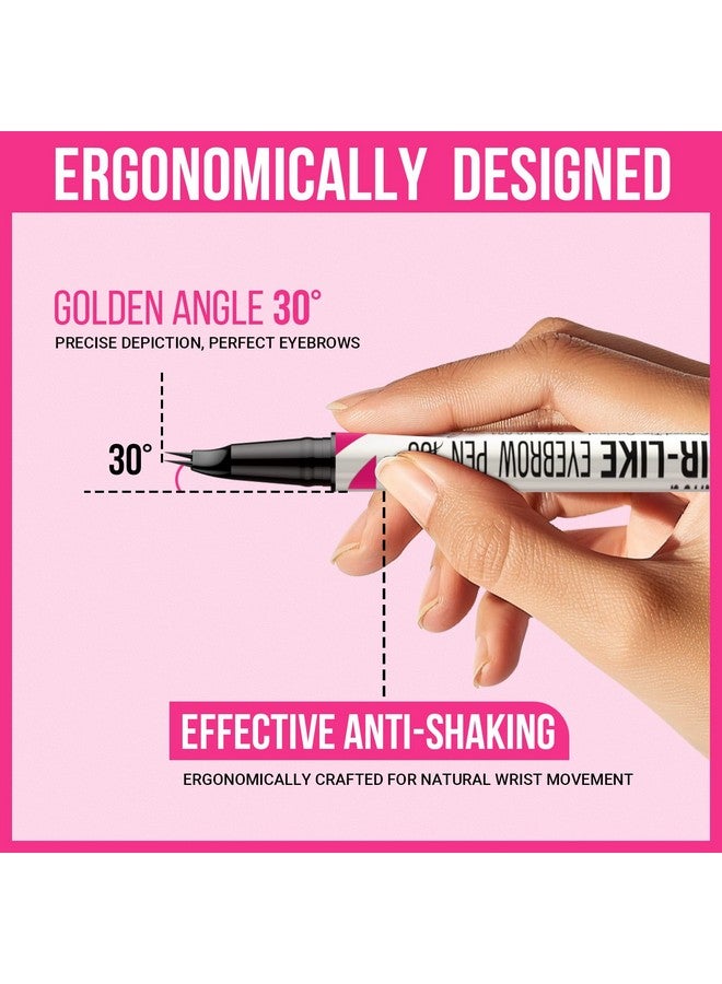 iMethod Curved Eyebrow Pen - Eyebrow Pencil 2-In-1 Dual-Ended Eyebrow Pen With Curved Tip And Precise Brush-Tip, Microblading Eyebrow Pen For Natural Hair-Like Brows, Long Lasting, Light Brown - Image 2
