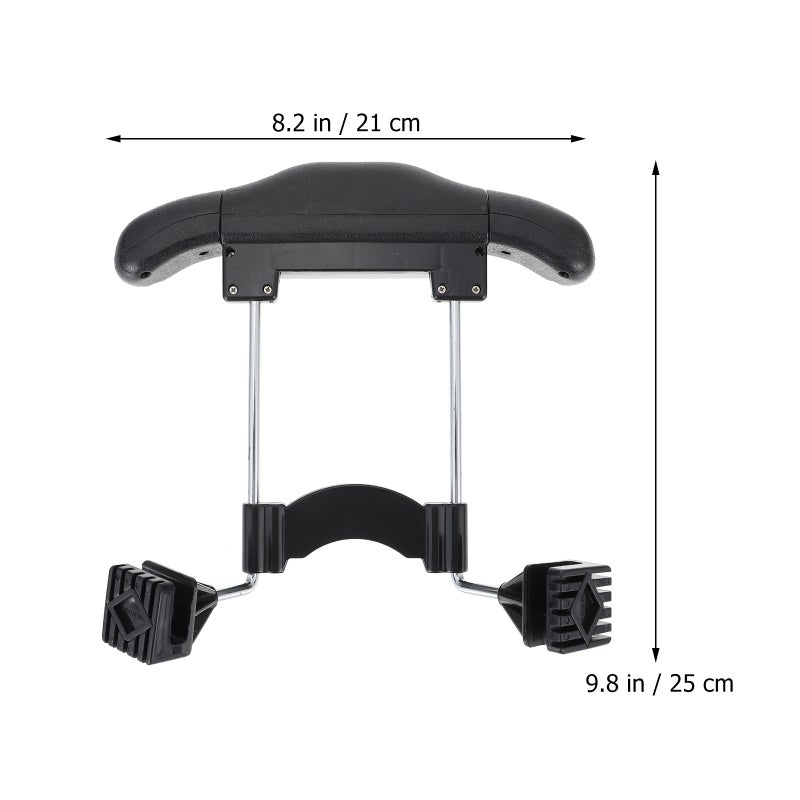 Car Seat Headrest Hanger Clothes Rack Mini Clothes Hanger for Coat Suits Shirts (Black) - Image 4
