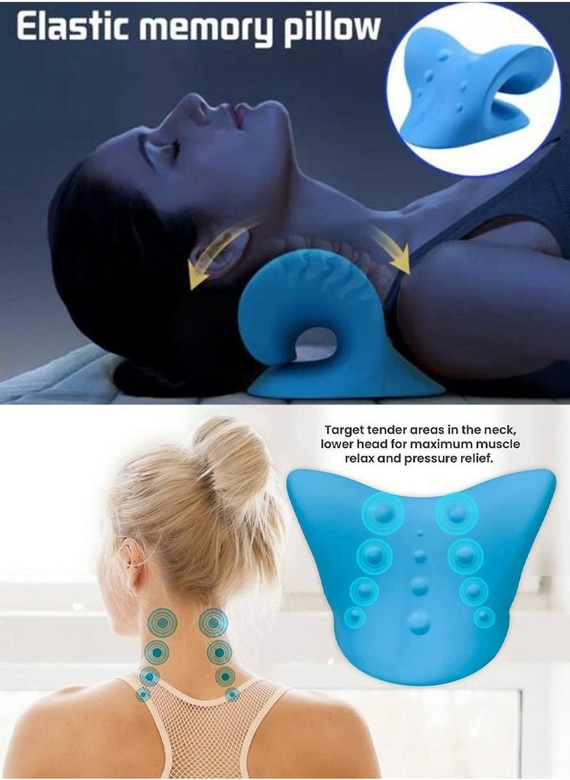 إسكدنيا Neck and Shoulder Relaxer, Cervical Traction Device for TMJ Pain Relief and Cervical Spine Alignment, Neck Stretcher Pillow, Chiropractic Pillow Neck Stretcher with Massage Point for Muscle Relax - Image 4