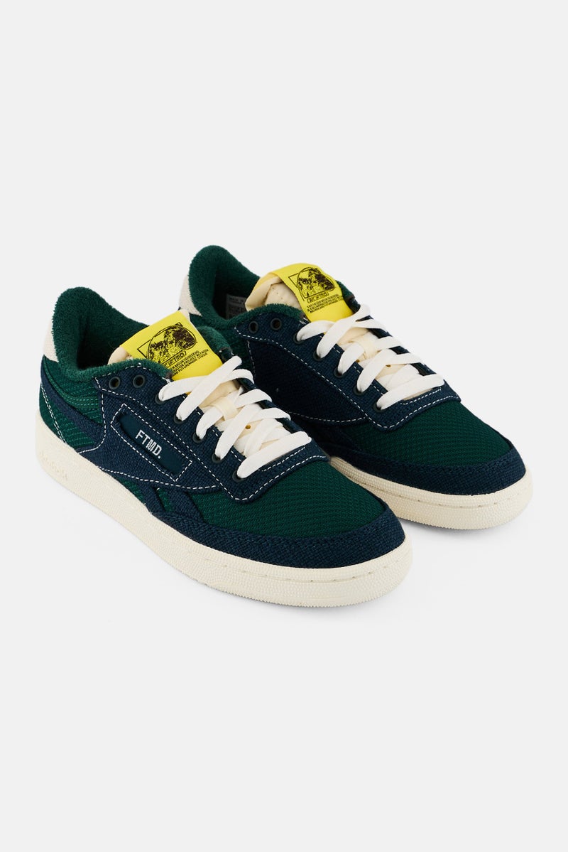 Reebok Kids Boy Club C Revenge Vintage Lace Up Tennis Shoes, Dark Green  - Image 1