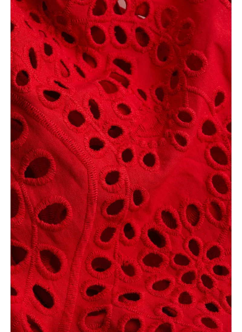 اتش اند ام Broderie anglaise-sleeved dress