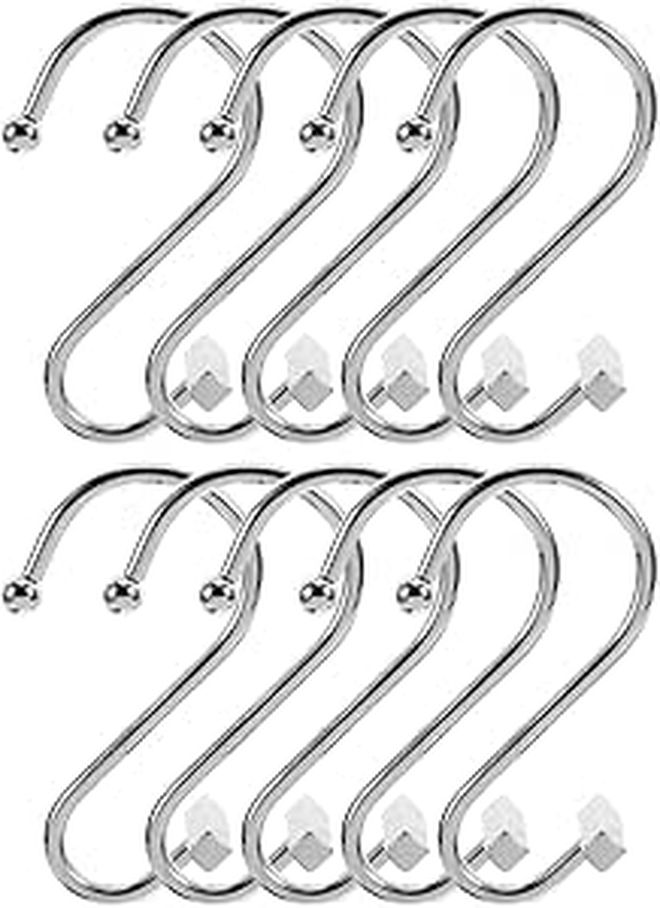 Zerodeko 12pcs Metal Shower Curtain Hooks Reusable Bathroom Hangers for Elegant Drapery - Image 1