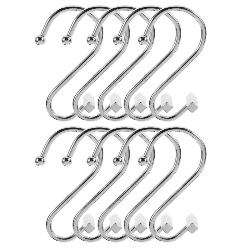 Zerodeko 12pcs Metal Shower Curtain Hooks Reusable Bathroom Hangers for Elegant Drapery - Image 2