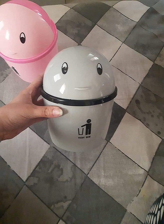 PUTHAK Mini Multiuse Dustbin for Table, Office, Desk, Bedroom With Attached Lid - Plastic, Random Color (Tidy-Bin) - Image 5