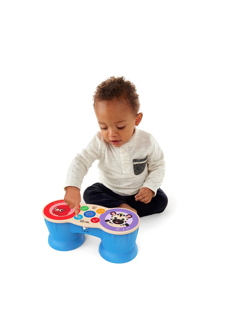SOLARAE Magic Touch Drum & Baby Einstein Wooden Piano Musical Toy for Toddlers, Light & Durable Instrument with Cause and Effect, 2 Play Modes, Sound Effects, Suitable for Ages 6 Months +. - Image 2