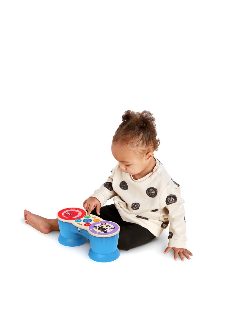 SOLARAE Magic Touch Drum & Baby Einstein Wooden Piano Musical Toy for Toddlers, Light & Durable Instrument with Cause and Effect, 2 Play Modes, Sound Effects, Suitable for Ages 6 Months +. - Image 5