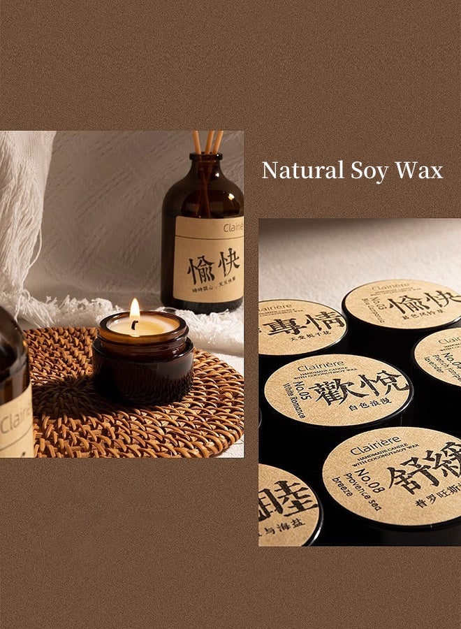 7-Piece Luxury Aromatherapy Gift Set, 6 Scented Candles & 1 Flameless Diffuser, Relaxation & Home Fragrance Kit, Perfect Gift for Home, Office & Special Occasions - Image 4