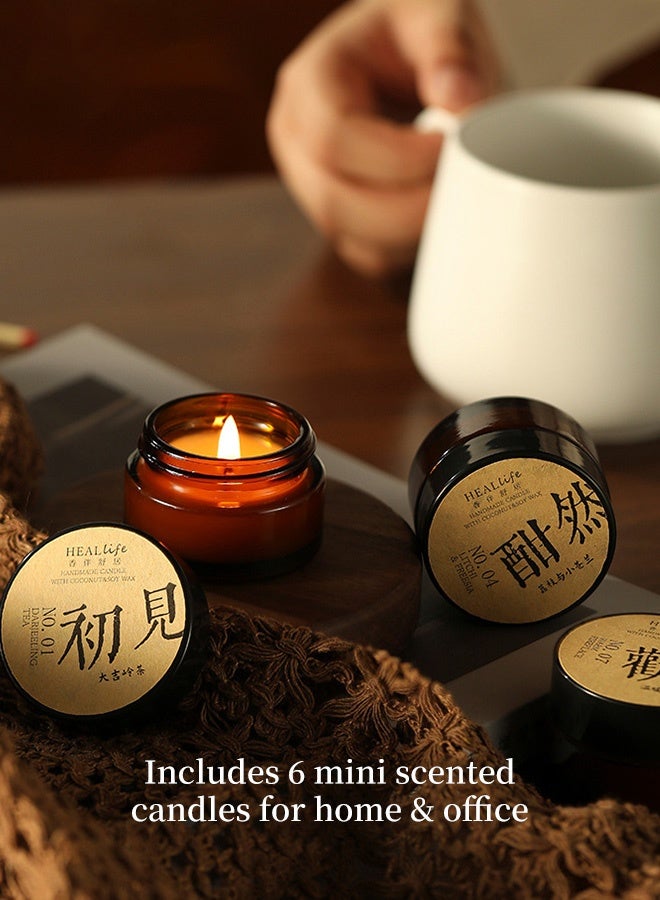 7-Piece Luxury Aromatherapy Gift Set, 6 Scented Candles & 1 Flameless Diffuser, Relaxation & Home Fragrance Kit, Perfect Gift for Home, Office & Special Occasions - Image 5