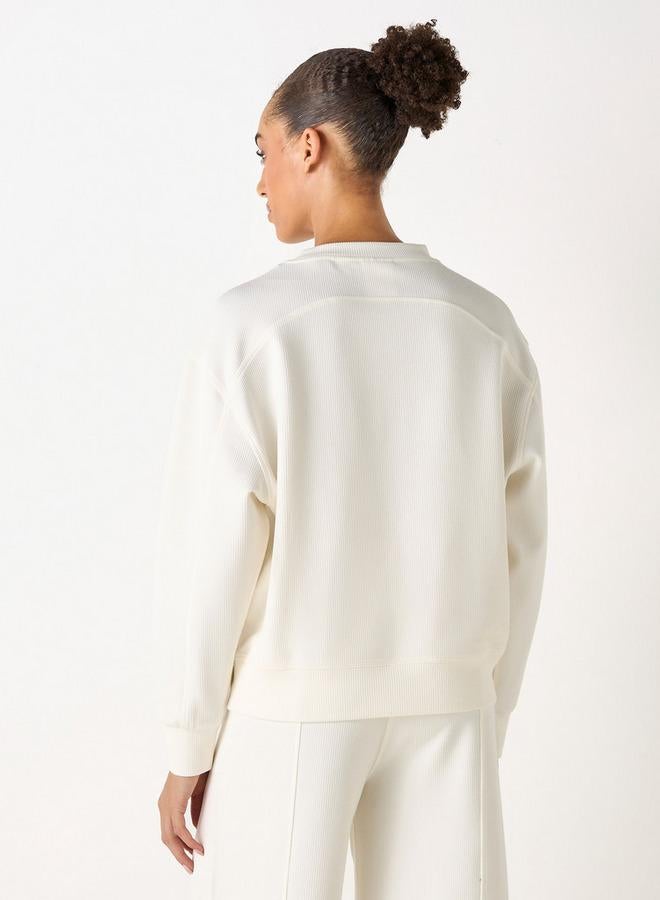 Kappa Logo Print Sweatshirt with Long Sleeves - Image 3