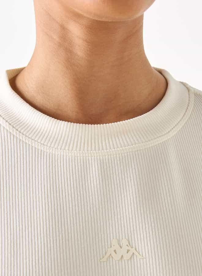 Kappa Logo Print Sweatshirt with Long Sleeves - Image 4