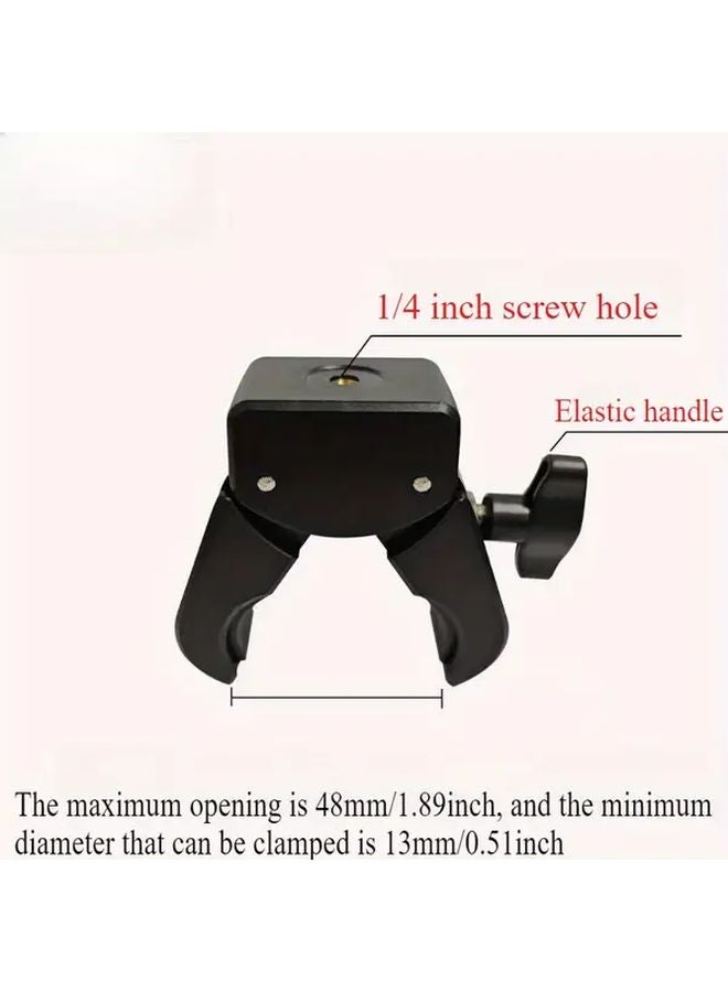 2pcs Heavy Duty Adjustable Pan Tilt Head Tripod Mount with 1 4 20 Thread for Camera Phone Bicycle - Image 2