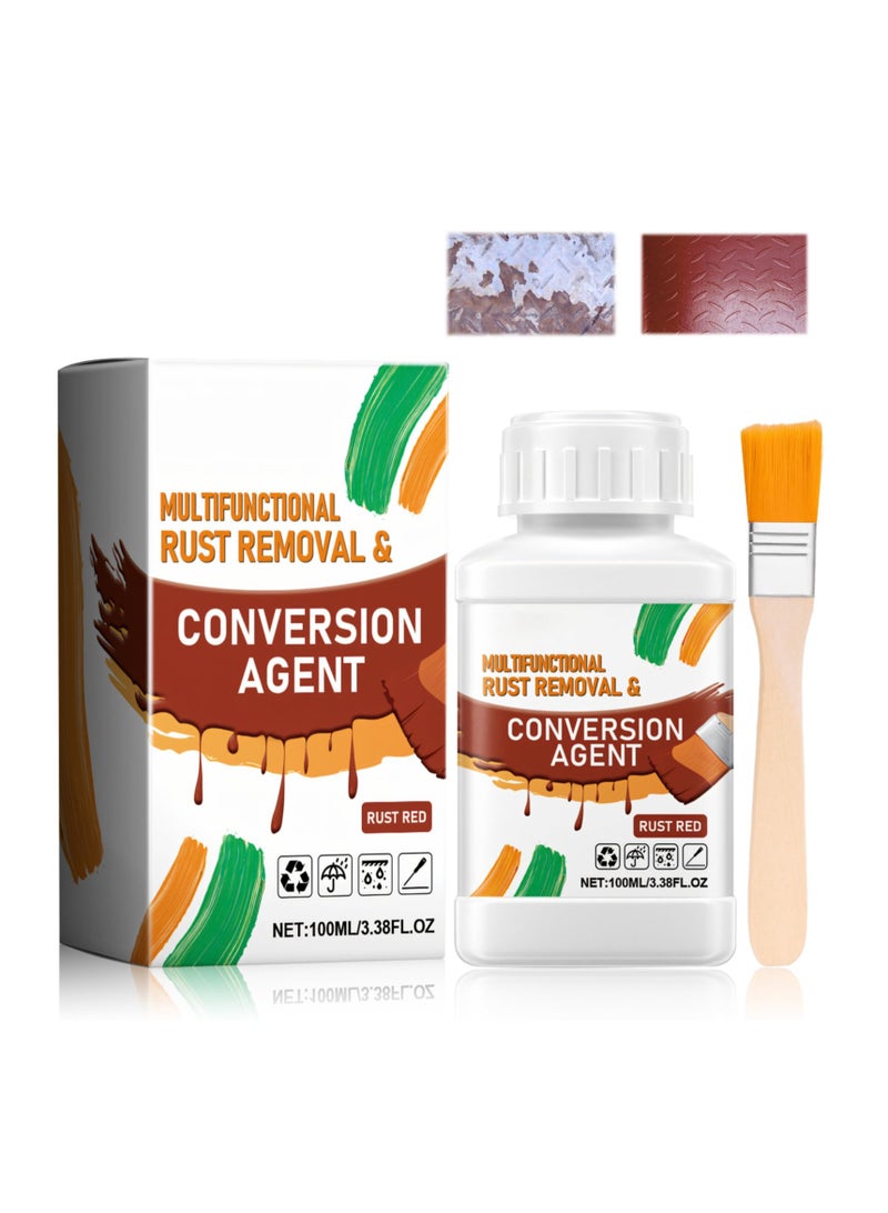 SYOSI Rust Converter and Remover for Metal, Fast-Acting Rust Treatment for Cars and Metal Surfaces, Ideal for Removing Stubborn Rust Spots Such as Cars and Barbecues (100ml  ) - Image 1