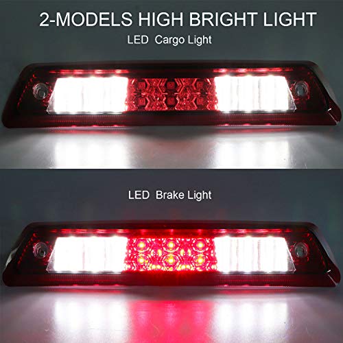 Tresound 3rd Third Brake Light For 2009-2014 Ford F150 F-150 Cargo Light LED High Mount Lamp (Red) - Image 2