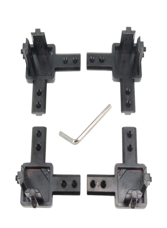 Yeebyee 3 Way End Corner Brackets Connector Set with M6 Screws for 8mm Slot 4040 Series Aluminum Extrusion Profile, 4pcs/Pack (Black-4040Series) - Image 1