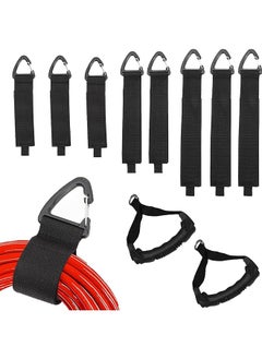 erorex 10Pcs Extension Cord Rope Heavy Duty Storage Straps 3 Sizes Velcro Straps Triangle Buckle For Hanging Loop Cord Organizer With D Buckle Handle For Garage Organization Cables Storage  - Image 1