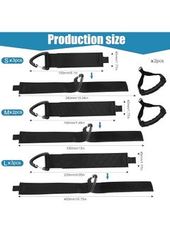 erorex 10Pcs Extension Cord Rope Heavy Duty Storage Straps 3 Sizes Velcro Straps Triangle Buckle For Hanging Loop Cord Organizer With D Buckle Handle For Garage Organization Cables Storage  - Image 4