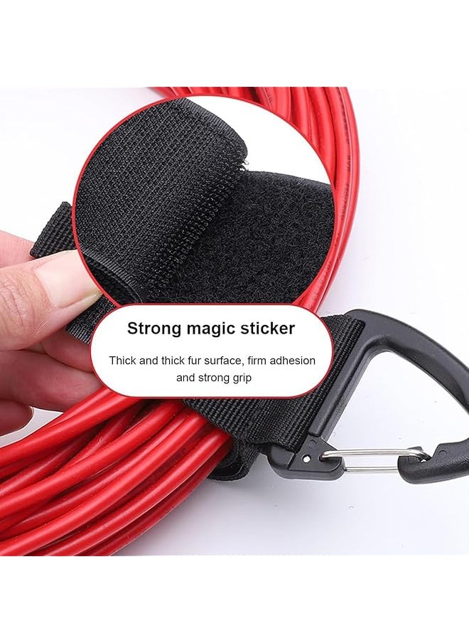 10Pcs Extension Cord Rope Heavy Duty Storage Straps 3 Sizes Velcro Straps Triangle Buckle For Hanging Loop Cord Organizer With D Buckle Handle For Garage Organization Cables Storage