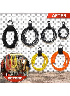 erorex 10Pcs Extension Cord Rope Heavy Duty Storage Straps 3 Sizes Velcro Straps Triangle Buckle For Hanging Loop Cord Organizer With D Buckle Handle For Garage Organization Cables Storage  - Image 5