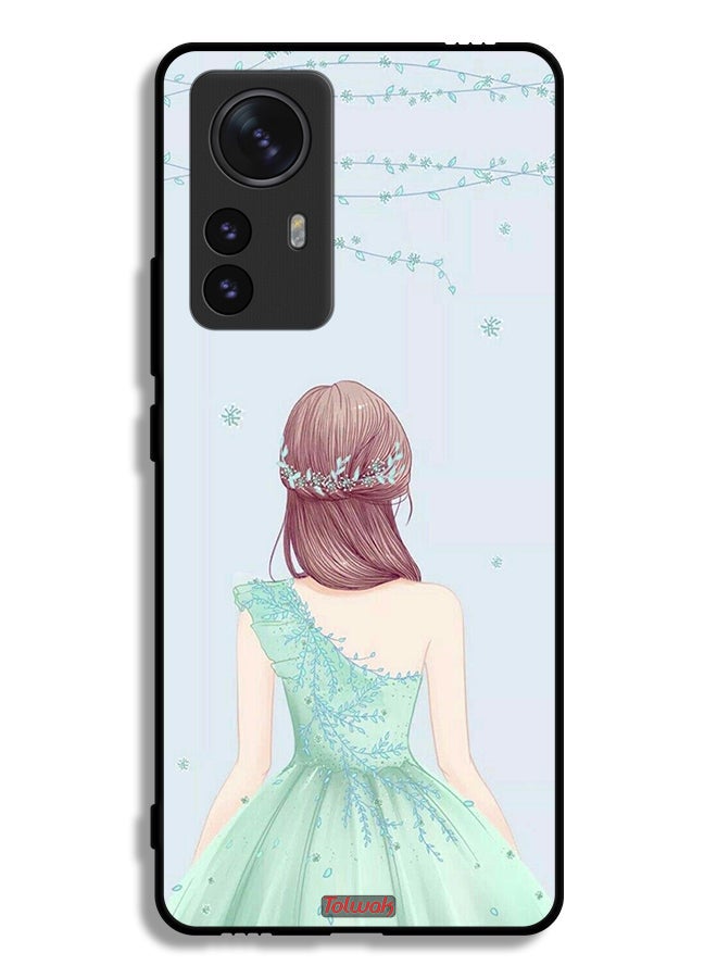 Tolwak Xiaomi 12 Pro Protective Case Cover Cute Girl In Floral Dress - Image 2