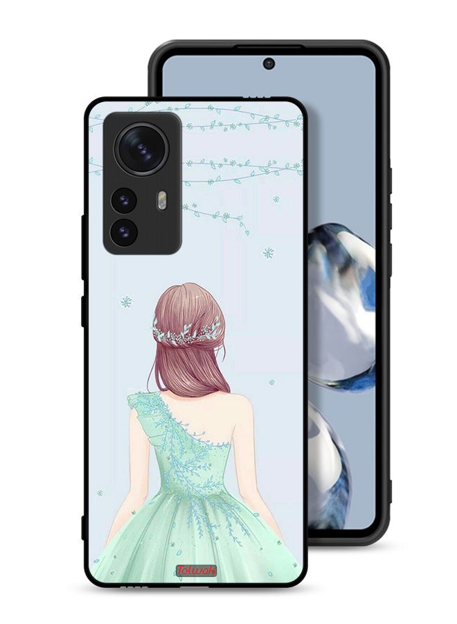 Tolwak Xiaomi 12 Pro Protective Case Cover Cute Girl In Floral Dress - Image 1