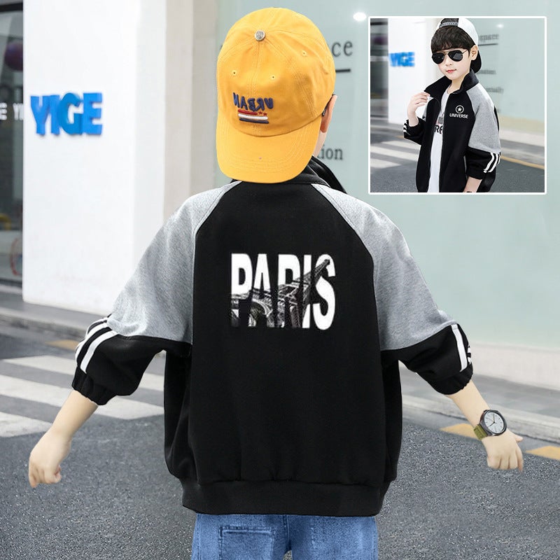 Boys' Lightweight Spring Jacket New Stylish Children'S Baseball Jacket Sports Top Children'S Clothing Boys - Image 4