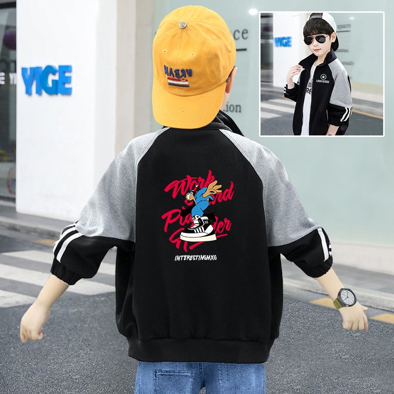 Boys' Lightweight Spring Jacket New Stylish Children'S Baseball Jacket Sports Top Children'S Clothing Boys - Image 1