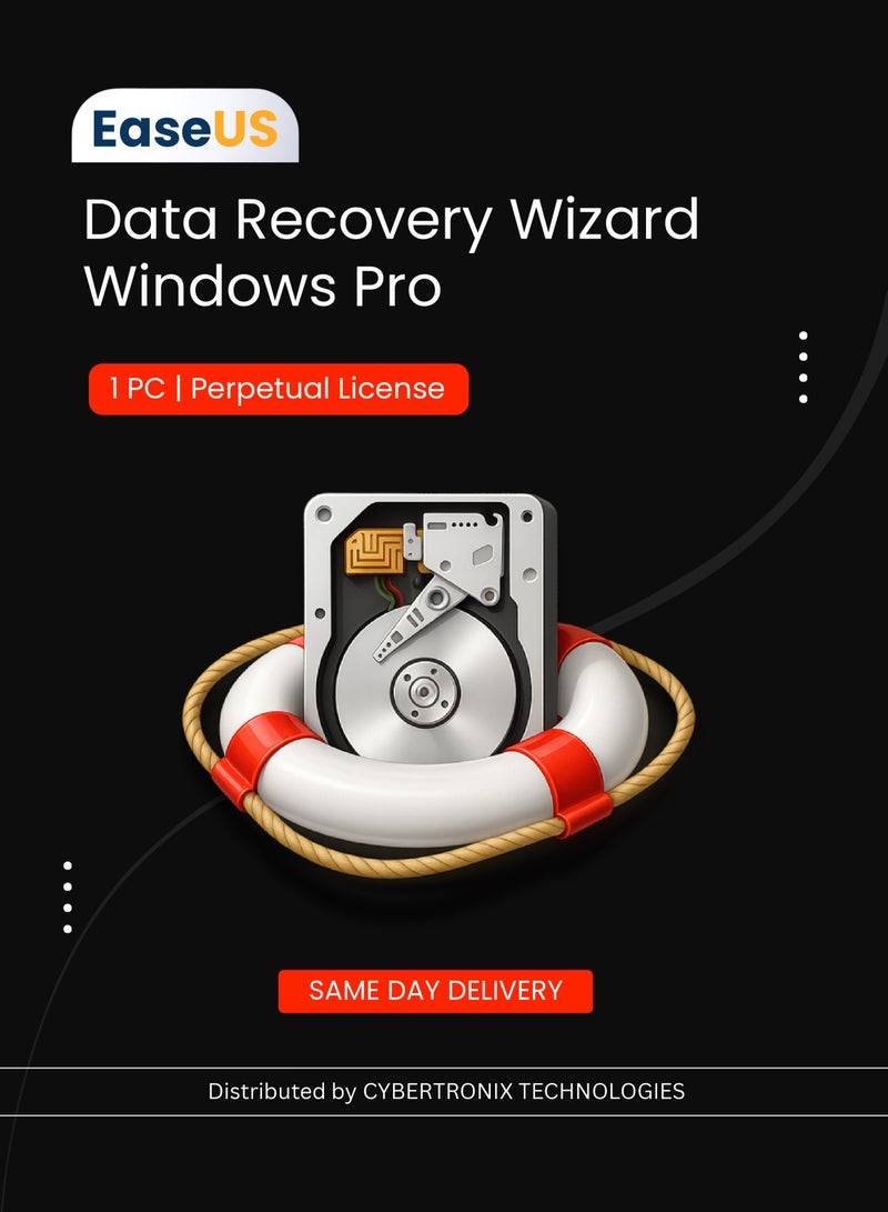 EaseUS Data Recovery Wizard Windows Pro | 1 PC Perpetual License | Digital License | SAME DAY DELIVERY