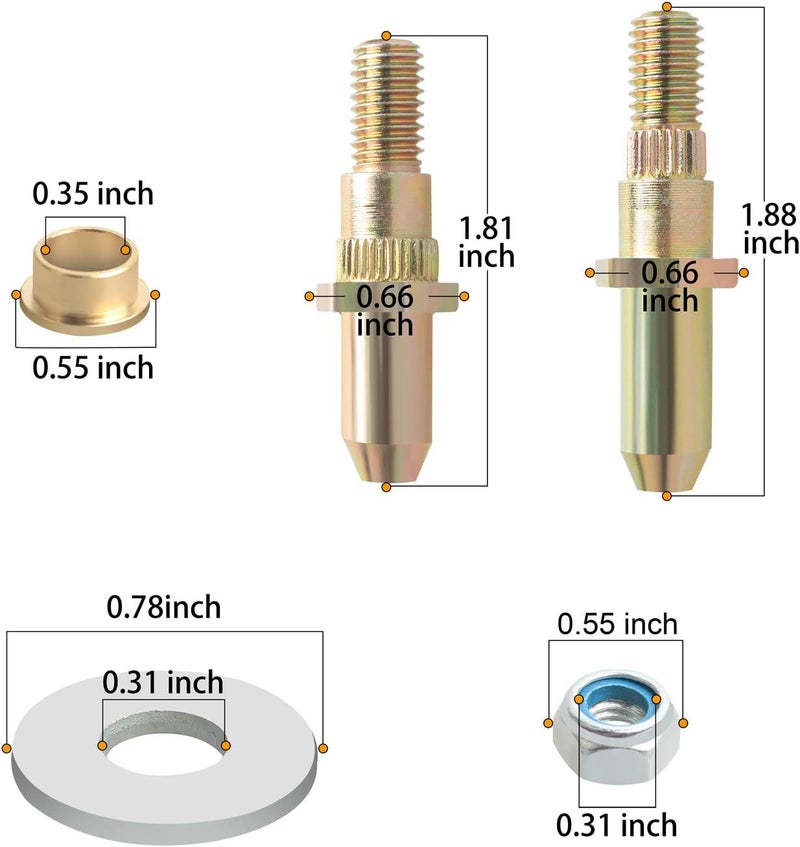 NDRUSH Door Hinge Pin Bushing Lock Nuts Repair Kits Compatible with Chevy Silverado Suburban GMC Sierra - Image 2
