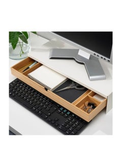 Screen table with white drawer