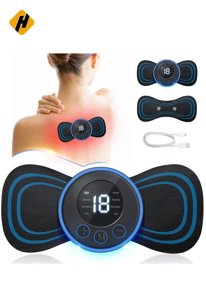 HuHa Body Massager Wireless Portable Neck Massager with 8 Modes and 19 Strength Levels Rechargeable Pain Relief EMS Massage Machine for Shoulder,Arms,Legs,Back Pain for Men and Women  - Image 1