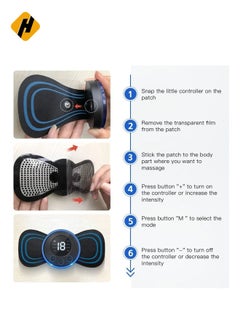 HuHa Body Massager Wireless Portable Neck Massager with 8 Modes and 19 Strength Levels Rechargeable Pain Relief EMS Massage Machine for Shoulder,Arms,Legs,Back Pain for Men and Women  - Image 4