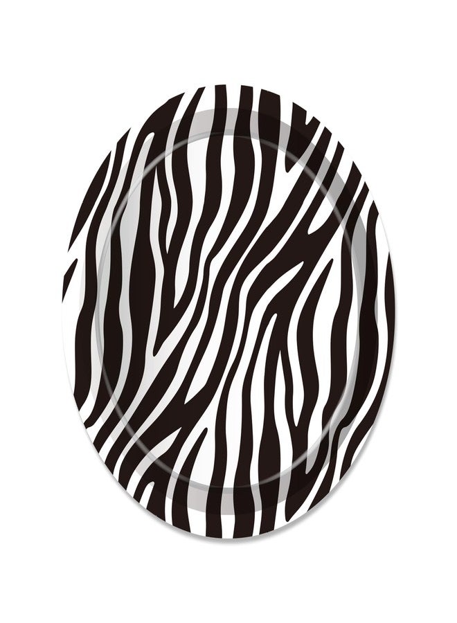 CC HOME Zebra Pattern Birthday Paper Plates Napkins Safari Animal Zebra Disposable Tableware Set Party Supplies Jungle Theme Dinnerware Serves 24 Guests for Audlts Kids Baby Shower Birthday 88PCS - Image 4