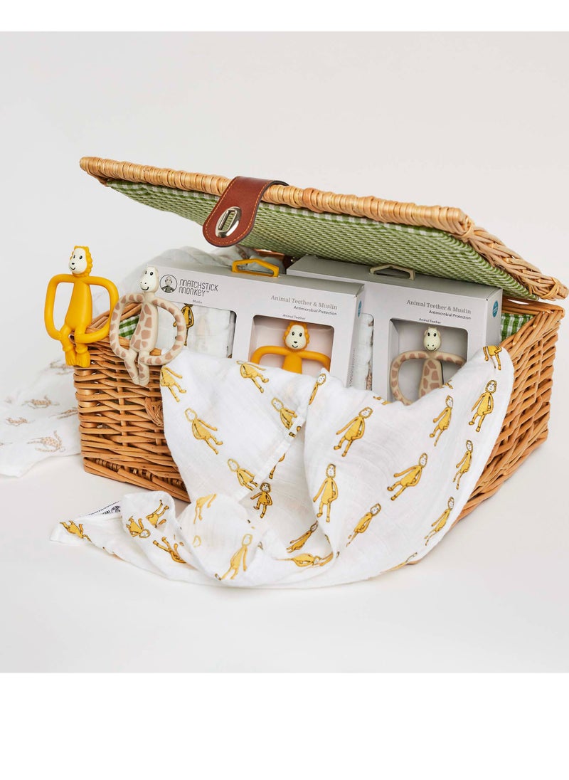 MATCHSTICK MONKEY Teether & Muslin Set Ludo Lion  - Image 1